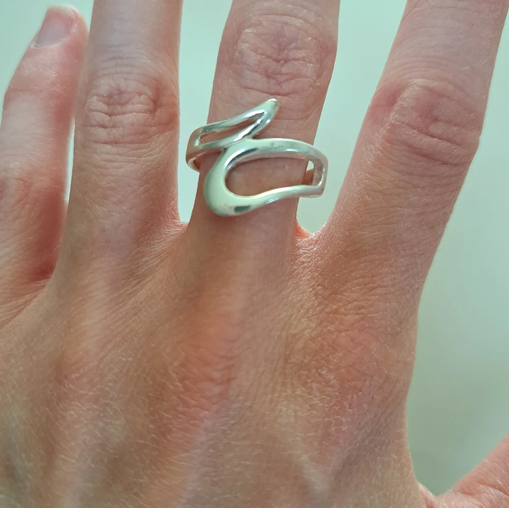 Vintage Sterling Silver Minimalist Wrap Ring